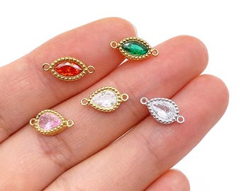 Double loop Connectors,Drop charm, Charm Connectors for neckalce bracelet making