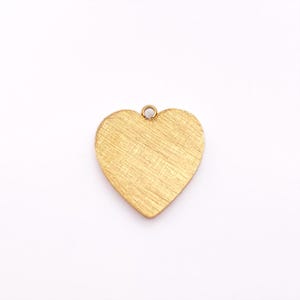 Ciondoli a forma di cuore in oro 18 carati, ciondolo per collana o bracciale 16 x 17 mm
