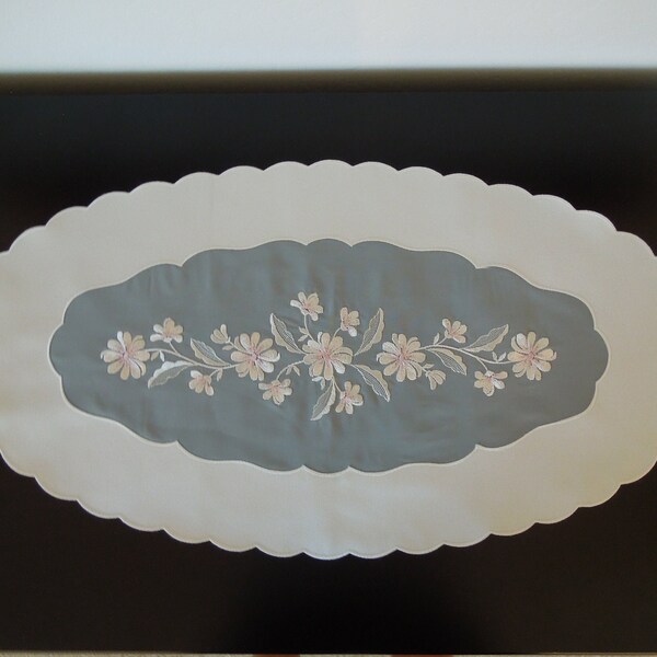 Embroidered Table Overlay - Etsy