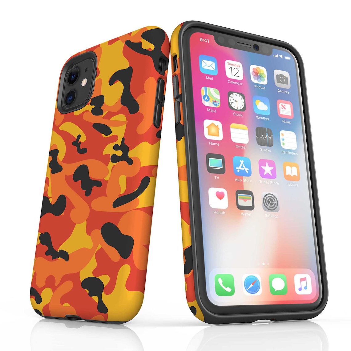 Camouflage Phone Case Orange Camo iPhone Case Samsung Etsy