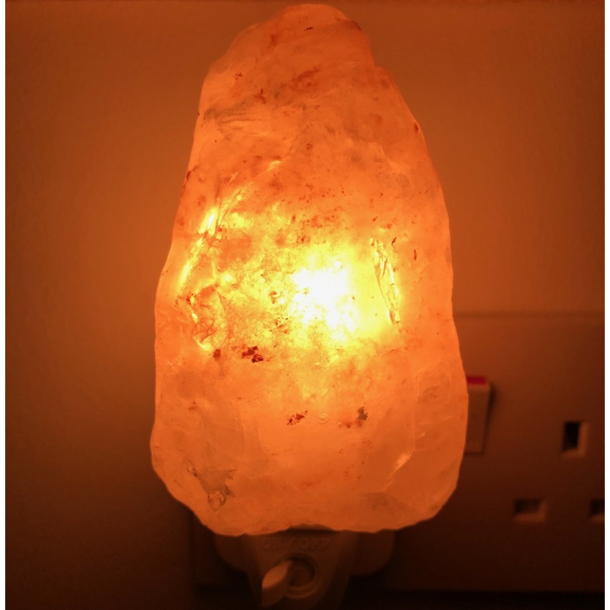 Himalayan Salt Lamp Wall Plug in Night Light Air Purifier Switchable