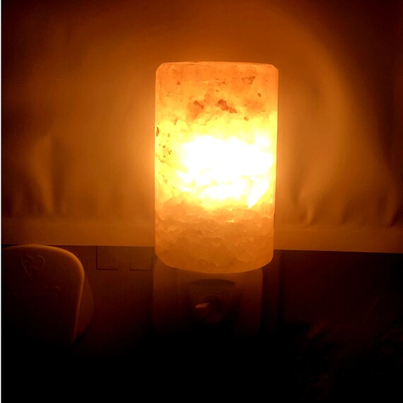 Salt Lamp wall Plug In Night Light Air Purifier Switchable Etsy