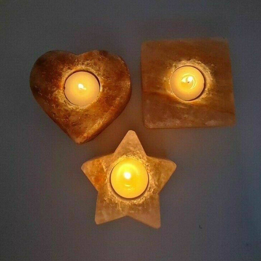 Himalayan Salt Tealight Candle Holder , Himalayan Pink Salt Candle 100