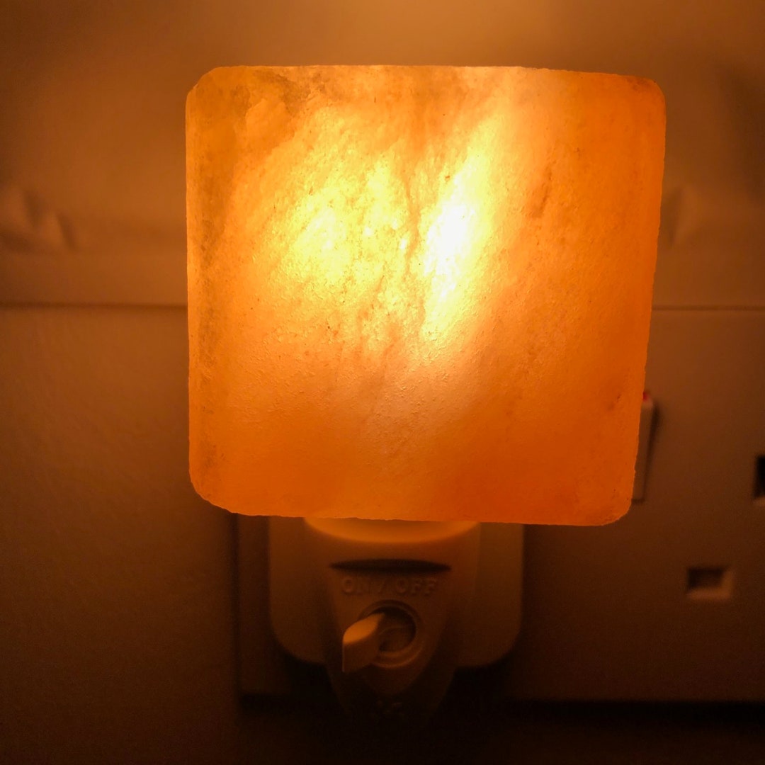Himalayan Salt Lamp Wall Plug in Night Light Air Purifier Switchable