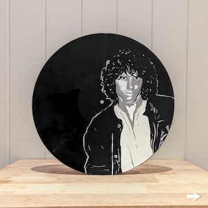 Jim Morrison Vinylplatenkunst - The Doors - Handgemaakt