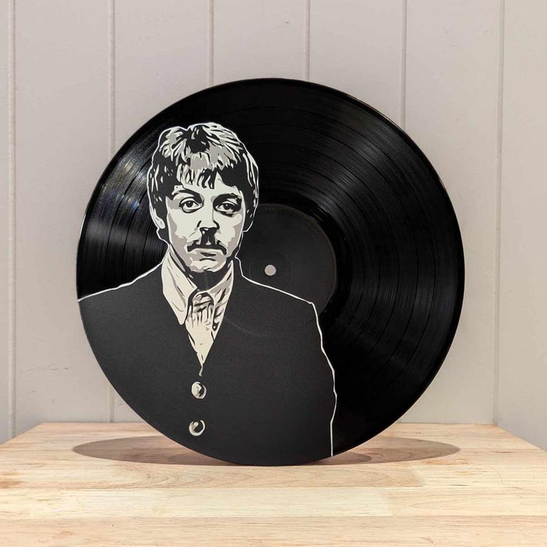 Paul Mccartney Vinyl Record Art Handmade Etsy