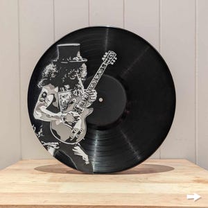 Slash Vinyl Record Art - Ręcznie robione
