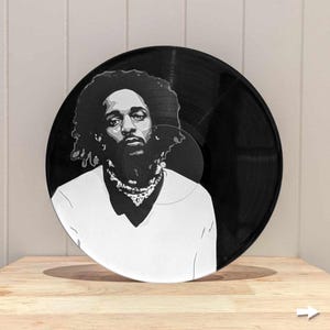 Kendrick Lamar Vinyl Record Art - Handmade