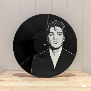 Elvis Presley Vinyl Record Art - Handmade