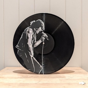 Brian Johnson - Art du disque vinyle ACDC - Fait main