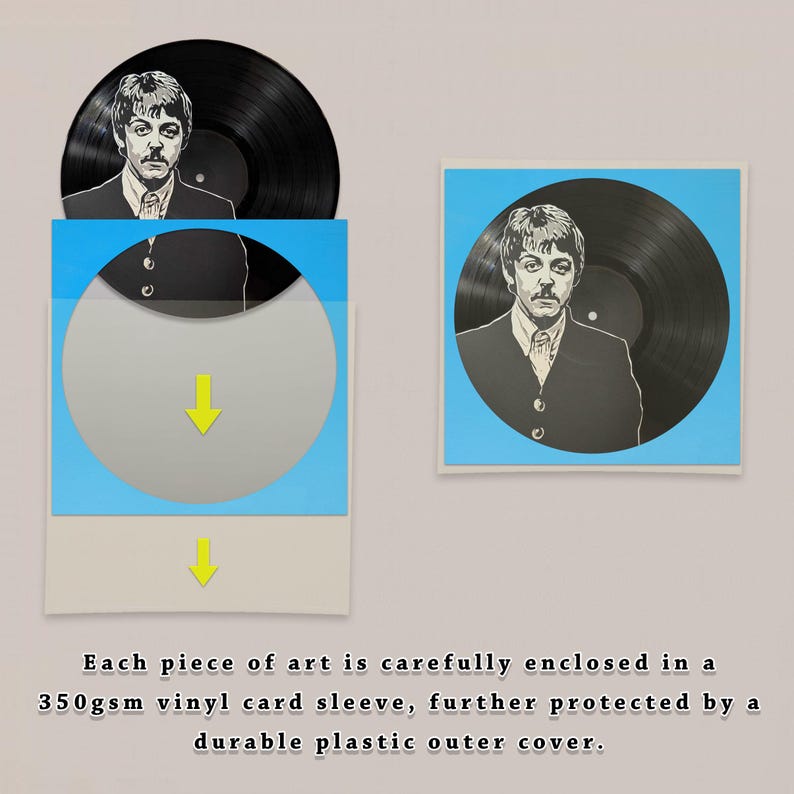 Paul Mccartney Vinyl Record Art Handmade Etsy