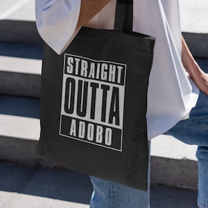 Adobo Tote Bag | Filipino Canvas Grocery Tote | Gift for Filipina | Filipino Food Bag | Baon Bag | Tagalog Eco-Friendly Cotton Bag