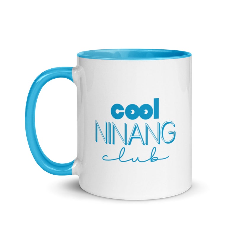 Cool Ninang Filipino Mug Blue Handle Filipino Godmother Gift Etsy