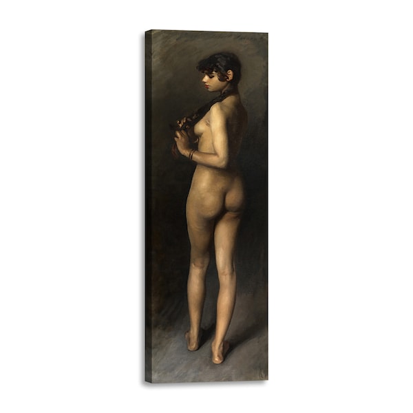 Peinture imprimée sur toile avec cadre en bois John Singer Sargent - Étude d’une fille égyptienne