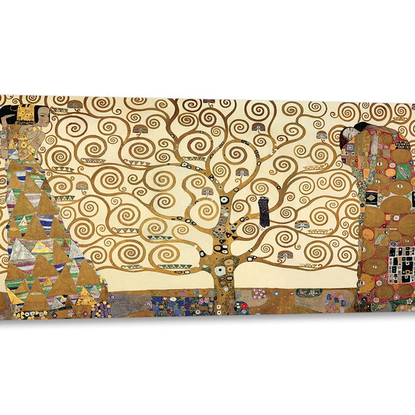 Peinture sur toile avec cadre en bois Gustav Klimt - L’arbre de vie