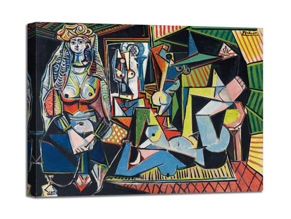Pablo Picasso Painting the Woman of Algeria - on Canvas With