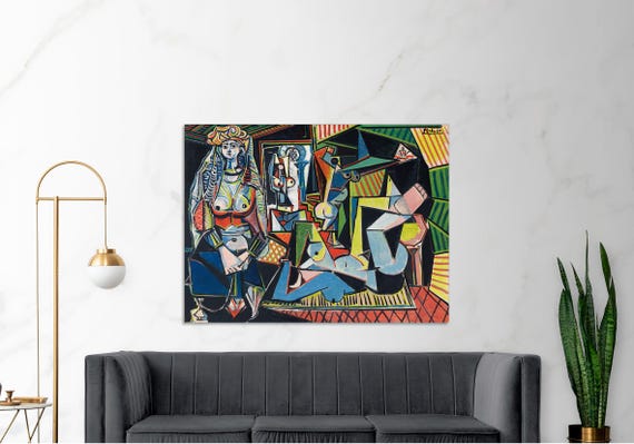 Pablo Picasso Painting the Woman of Algeria - on Canvas With