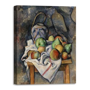 Leinwanddruck mit Holzrahmen Paul Cezanne – Ingwerglas – Gedruckt mit gemalter Effekttextur