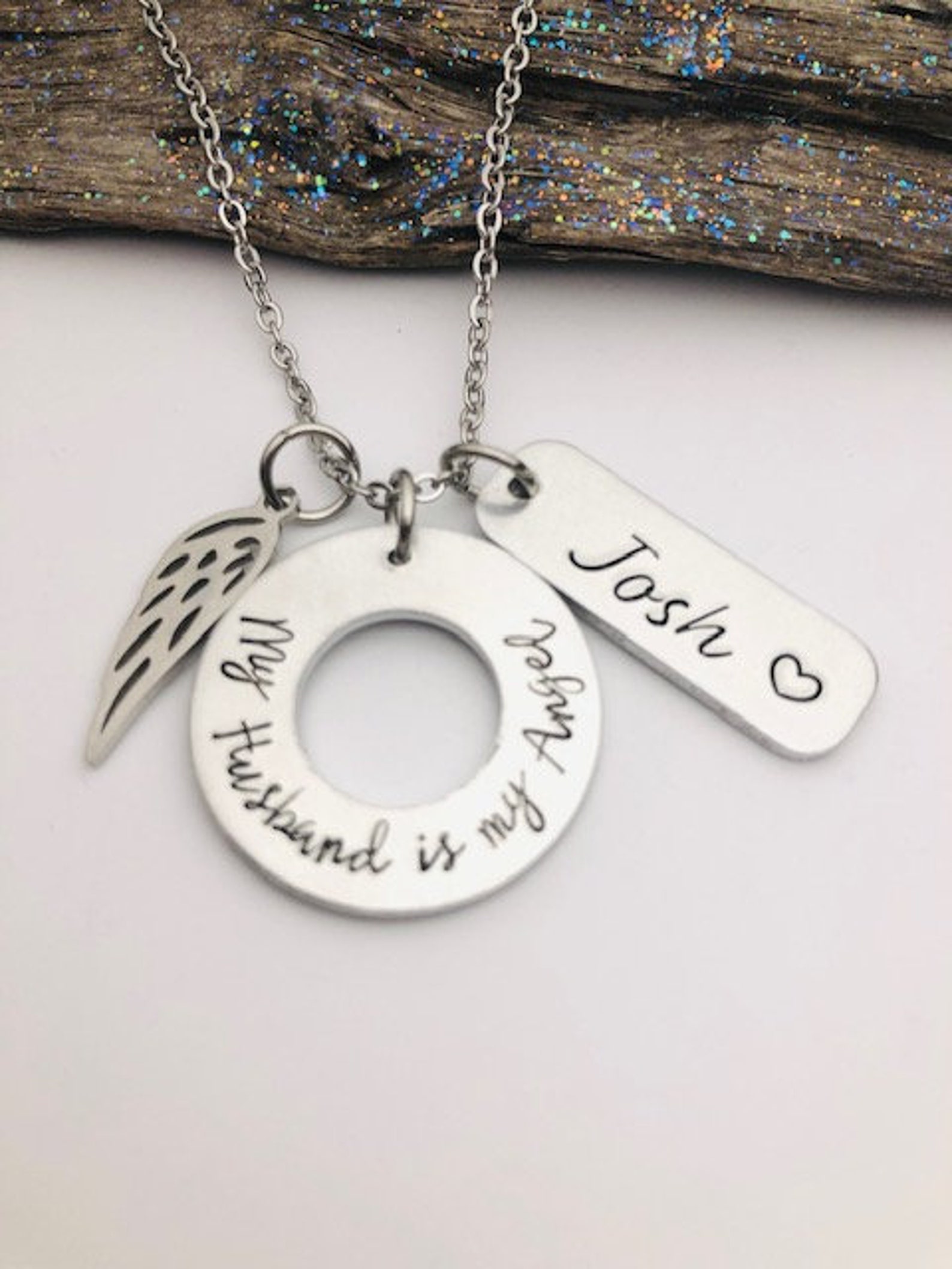 Memorial necklace for loss of husband Clearance