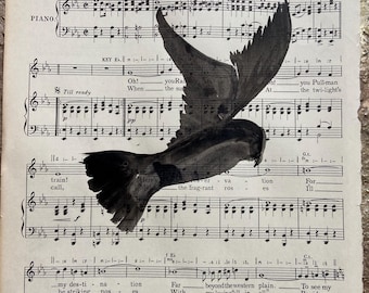 Kestrel folk art; reclaimed materials