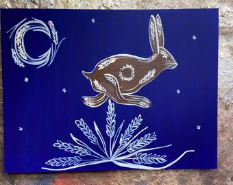 Hare folk art