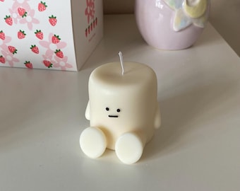Marshmallow Candle - cute candles gift, y2k decor, room decor, home decor, desk decor, aesthetic room, shelf decor, kawaii candles