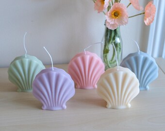 Scallop Candle | Cute candles gift, y2k decor, room decor, home decor, desk decor, aesthetic room, shelf decor, kawaii candles
