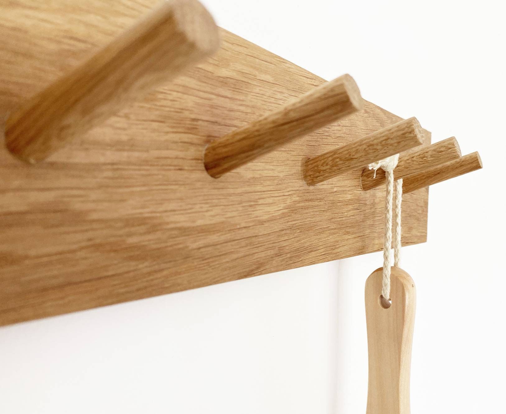 Solid Oak Hook / Peg Rails Etsy UK
