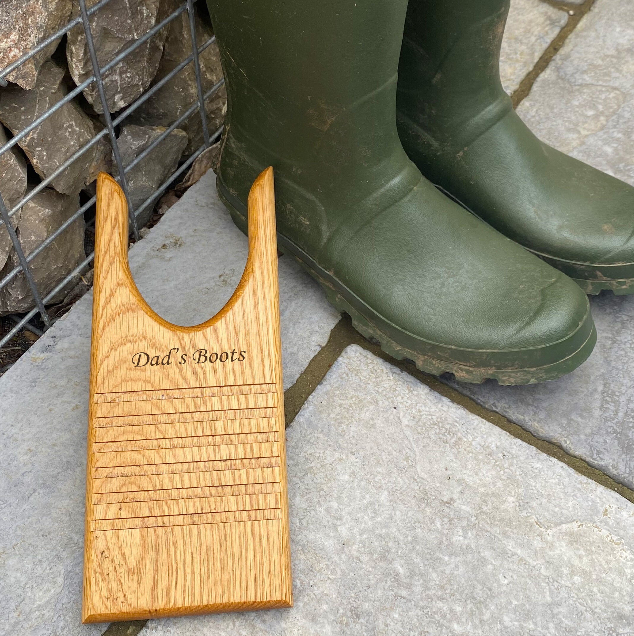 Personalised Oak Boot Jack Wellington Boot remover Wooden Etsy