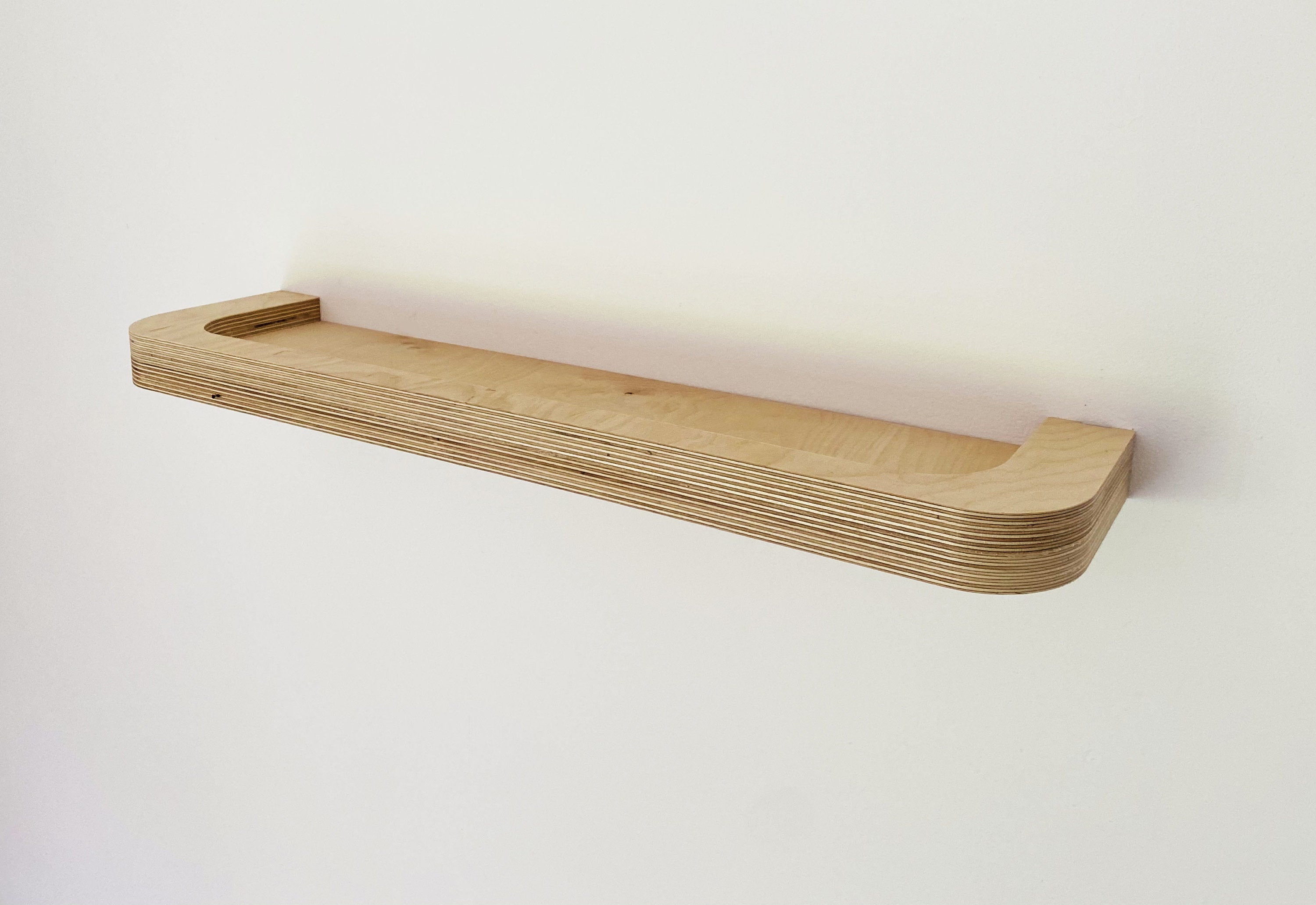 Contemporary Floating Shelf in Birch Plywood Etsy