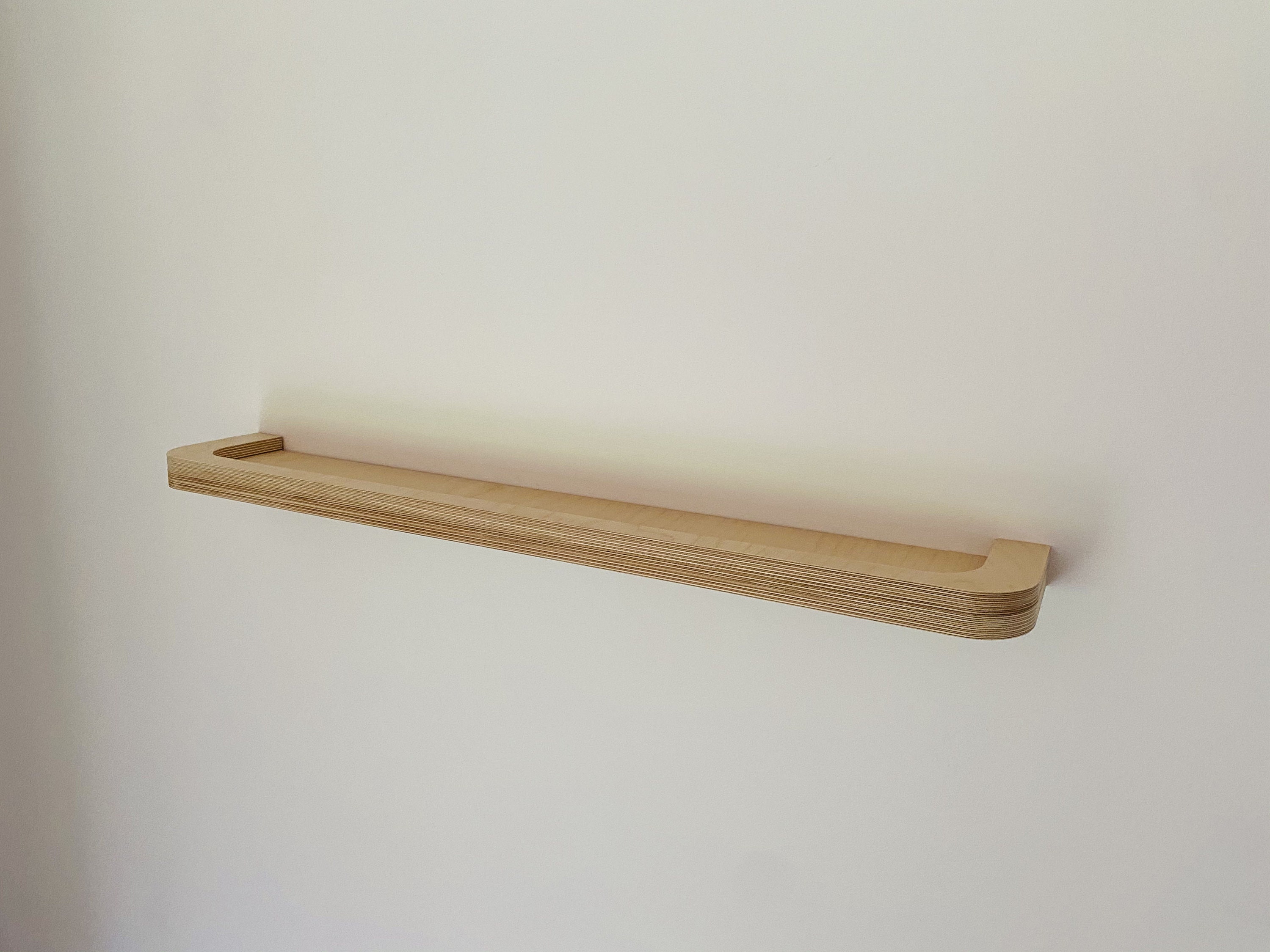 Contemporary Floating Shelf in Birch Plywood Etsy