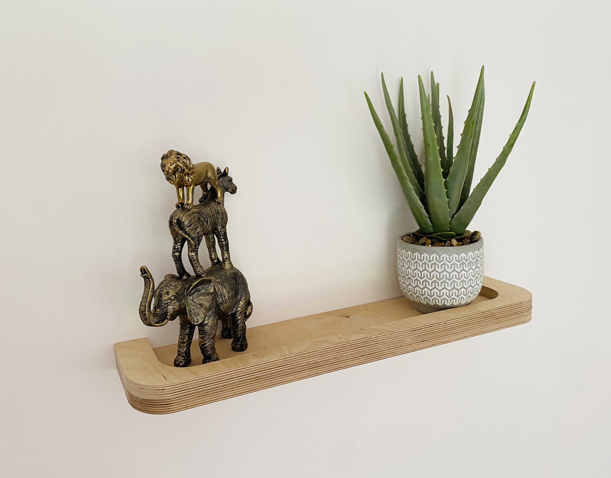 Contemporary Floating Shelf in Birch Plywood Etsy