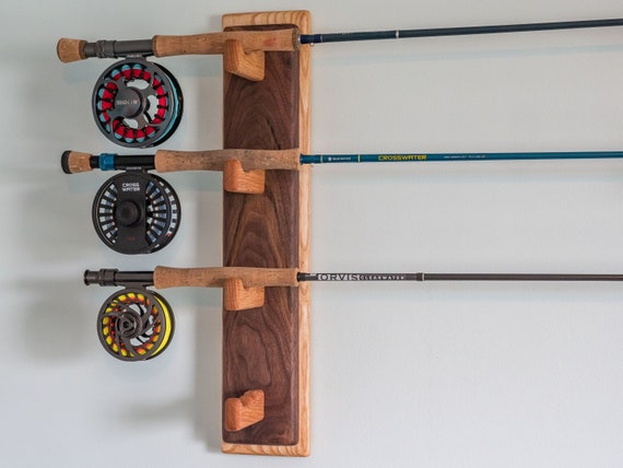 Exotic Wood Fly Fishing Rod Rack: Handmade Double Peg Design - Etsy Exotic Wood Fly Fishing Rod Rack: Handmade Double Peg Design - Etsy
