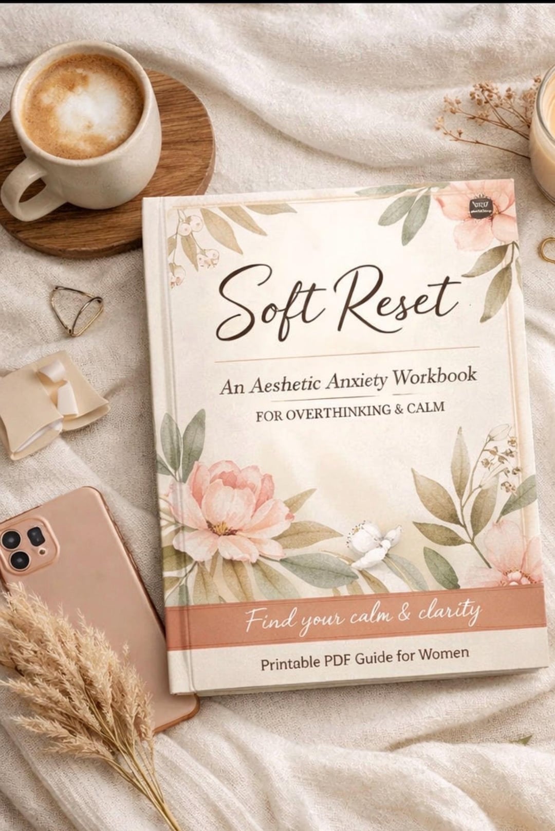Anxiety Workbook | Overthinking Help, Self Care Journal (printable PDF ...