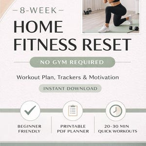 8-Week Home Workout Plan | Fitness Reset for Women (PDF)