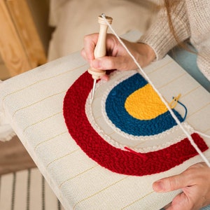 Rug Hooking Frame with Gripper Strips for Punch Needle | Durable Wood Frame for Rug Hooking & Textile Crafts | Multiple Sizes