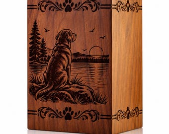 Wooden Memorial Urn Box, Tree of Life Cremation Urn, Always in My Heart Memorial Box, Pet or Adult Ashes Urn, Handmade Keepsake Urn