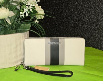 Michael Kors - Pochette portefeuille en cuir saffiano pour téléphone portable Jet Set Travel pour LG Continental