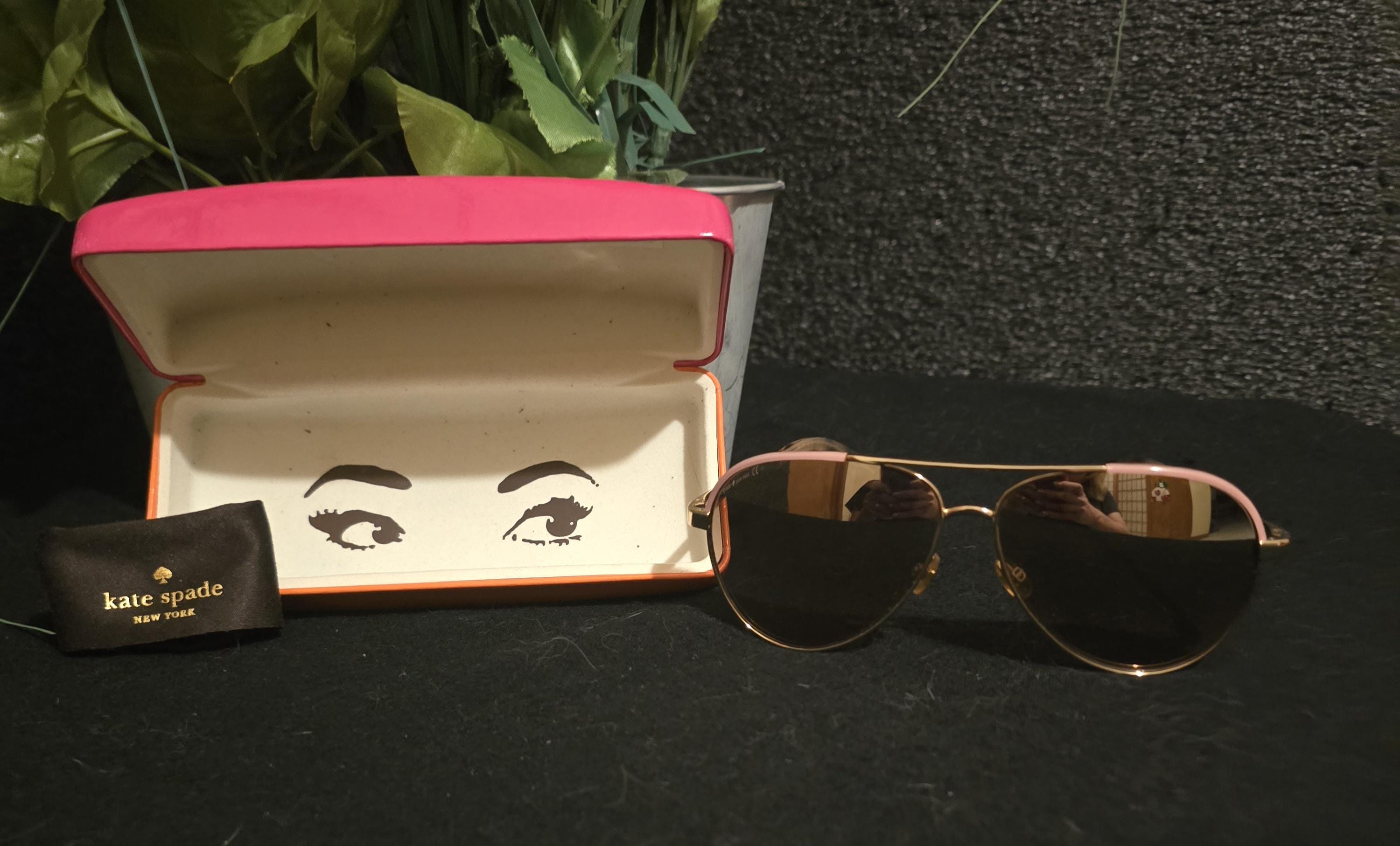 AUTHENTICATED KATE SPADE SUNGLASSES with Case Kate Spade Clamshell Eyeglass Case main image 3