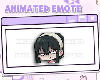 ANIMATED Emote - Upset YOR /Cute Anime Emote for Twitch