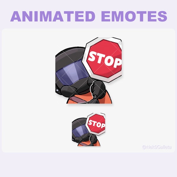 ÉMOTE ANIMÉ Lethal Company || Emote panneau stop pour Twitch et Discord