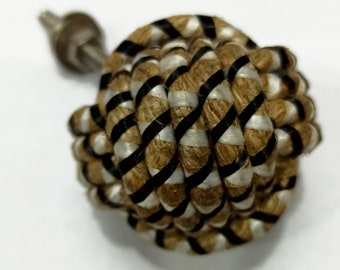 Handgefertigte Juteseil Knöpfe (Set 6 Stück)