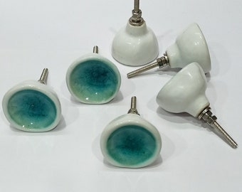 Handmade Ceramic Knobs or Pulls (Set of 6)