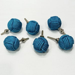 Handmade Jute Rope Cabinet Knobs (Set Of 6 Peaces)