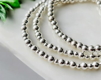 925 Sterling Silver Filled Beaded Ball Bracelet