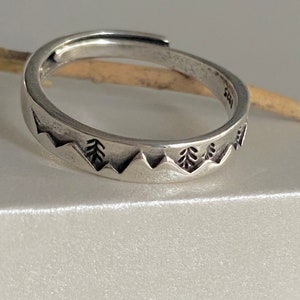 Sterling Silver 925 Mountain Ring