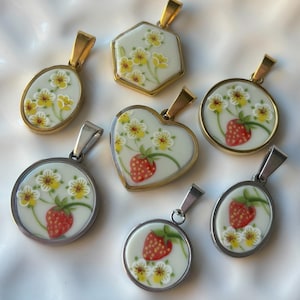 Strawberry Broken China Necklace | Lynbrook by Noritake