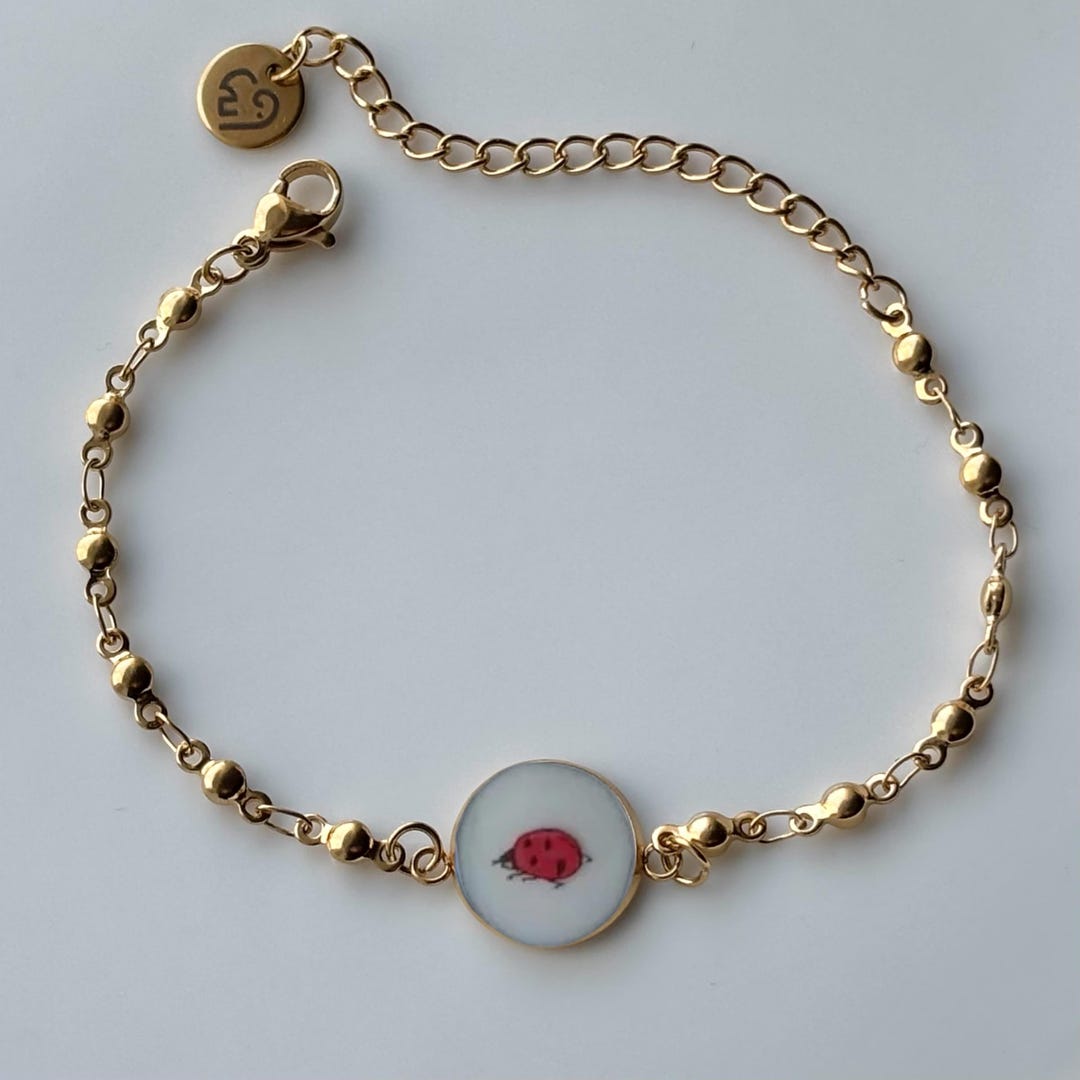 Ladybug Adjustable Bracelet | Peter Rabbit | Handmade Broken China ...