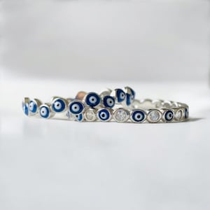 Sterling Silver 925 Evil Eye Ring