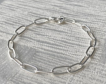 Silver Paperclip Bracelet